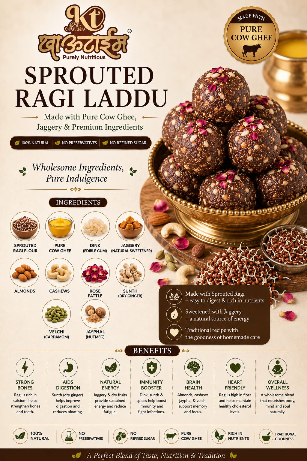 Spouted Raggi Laddu-360gm - Image 2